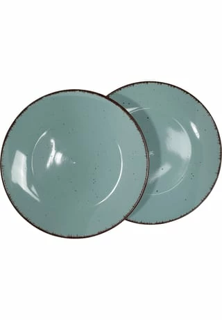 ARTE VIVA® Tellerset "Naturlook", 2-teilig, Türkis 4 ARTE VIVA® Tellerset "Naturlook", 2-teilig, Türkis – Bild 2