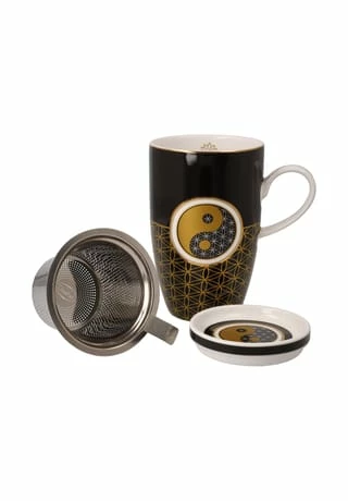 Goebel Teetasse Mit Deckel Und Sieb Yin Yang Schwarz Bunt 10 Goebel Teetasse Mit Deckel Und Sieb Yin Yang Schwarz Bunt – Bild 8