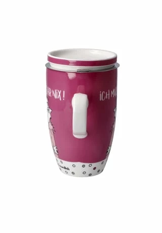 Goebel Teetasse Mit Deckel Und Sieb Barbara Freundlieb - Ich Muss Gar Nix Bunt 5 Goebel Teetasse Mit Deckel Und Sieb Barbara Freundlieb - Ich Muss Gar Nix Bunt – Bild 3