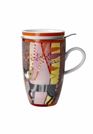 Goebel Teetasse Mit Deckel Und Sieb Rosina Wachtmeister - Sottosopra Bunt 3 Goebel Teetasse Mit Deckel Und Sieb Rosina Wachtmeister - Sottosopra Bunt