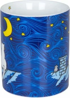 KÖNITZ Kaffeebecher "Katze Bei Nacht", Katzen, Porzellan Blau/ Mehrfarbig -Deutschland karaffen-kruege Verkäufe 2022 unnamed file 233