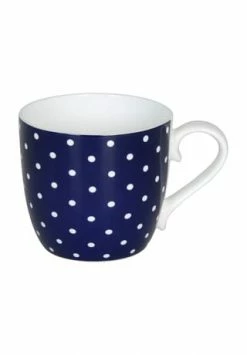 KÖNITZ Henkelbecher "Little Dots", 425 Ml Dunkelblau, Weiß