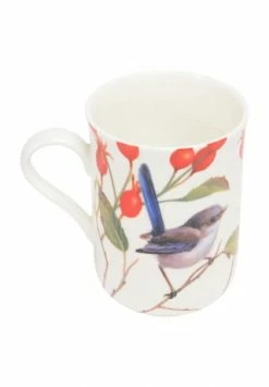 MAXWELL & WILLIAMS Henkelbecher "Birds Of Australia Prachtstaffelschwanz", 350 Ml WEIß