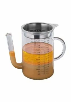 KÜCHENPROFI Fett-Trennkanne, Edelstahlsieb, Borosilikatglas, 1 L