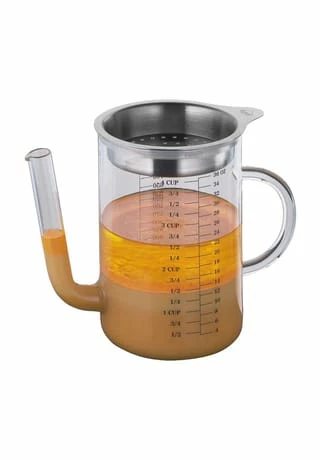 KÜCHENPROFI Fett-Trennkanne, Edelstahlsieb, Borosilikatglas, 1 L 2 KÜCHENPROFI Fett-Trennkanne, Edelstahlsieb, Borosilikatglas, 1 L