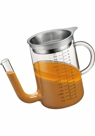 KÜCHENPROFI Fett-Trennkanne, Edelstahlsieb, Borosilikatglas, 1 L 3 KÜCHENPROFI Fett-Trennkanne, Edelstahlsieb, Borosilikatglas, 1 L – Bild 2