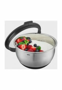 GEFU® Edelstahlschüssel "Mouvo", Deckel, 1 L, Ø 16 Cm Gesamt: Höhe 11,2cm, Durchmesser 16cm