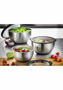 GEFU® Edelstahlschüssel "Mouvo", Deckel, 1 L, Ø 16 Cm Gesamt: Höhe 11,2cm, Durchmesser 16cm -Deutschland karaffen-kruege Verkäufe 2022 unnamed file 973